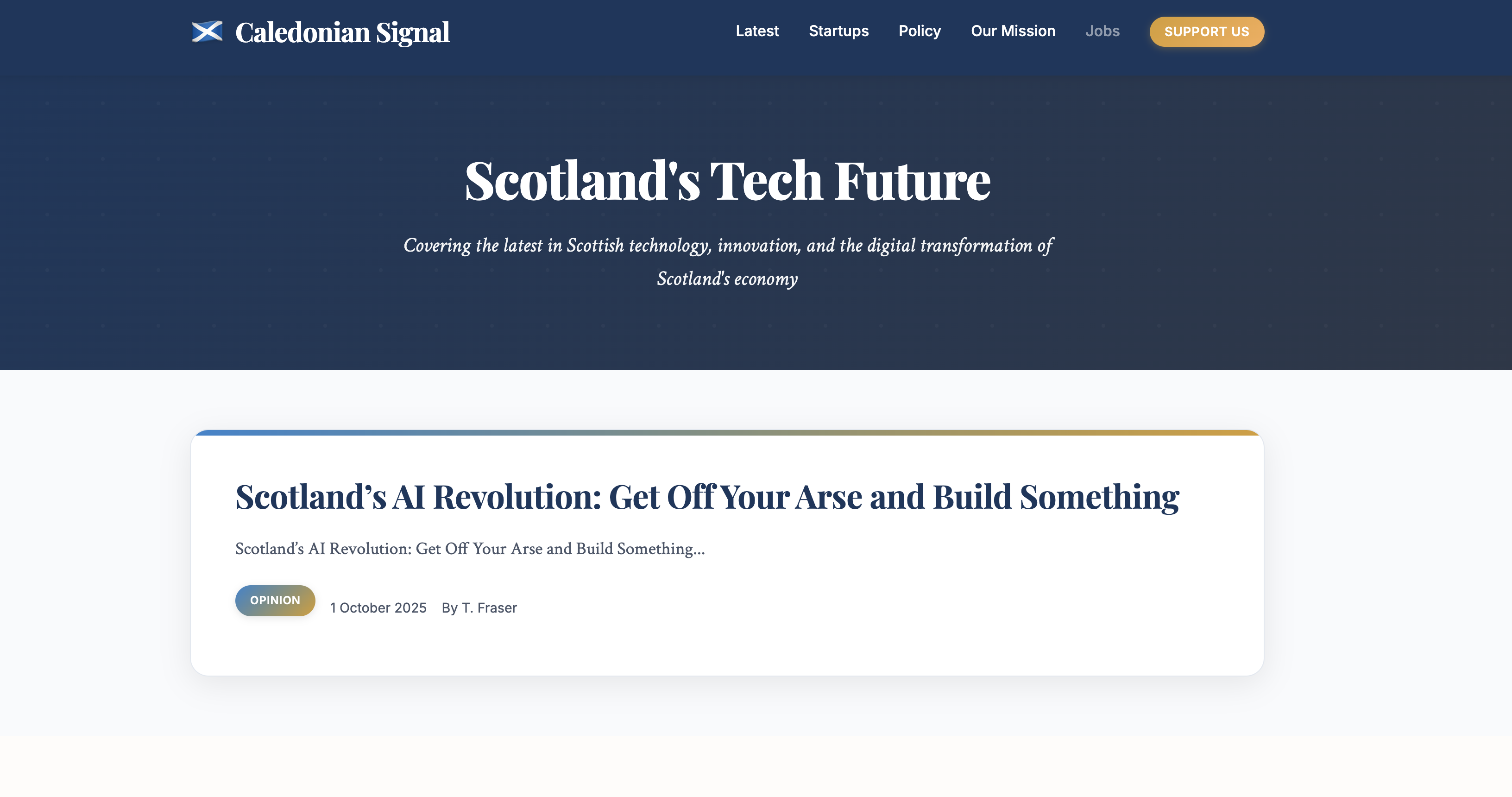 Caledonian Signal - Digital publication platform Scotland