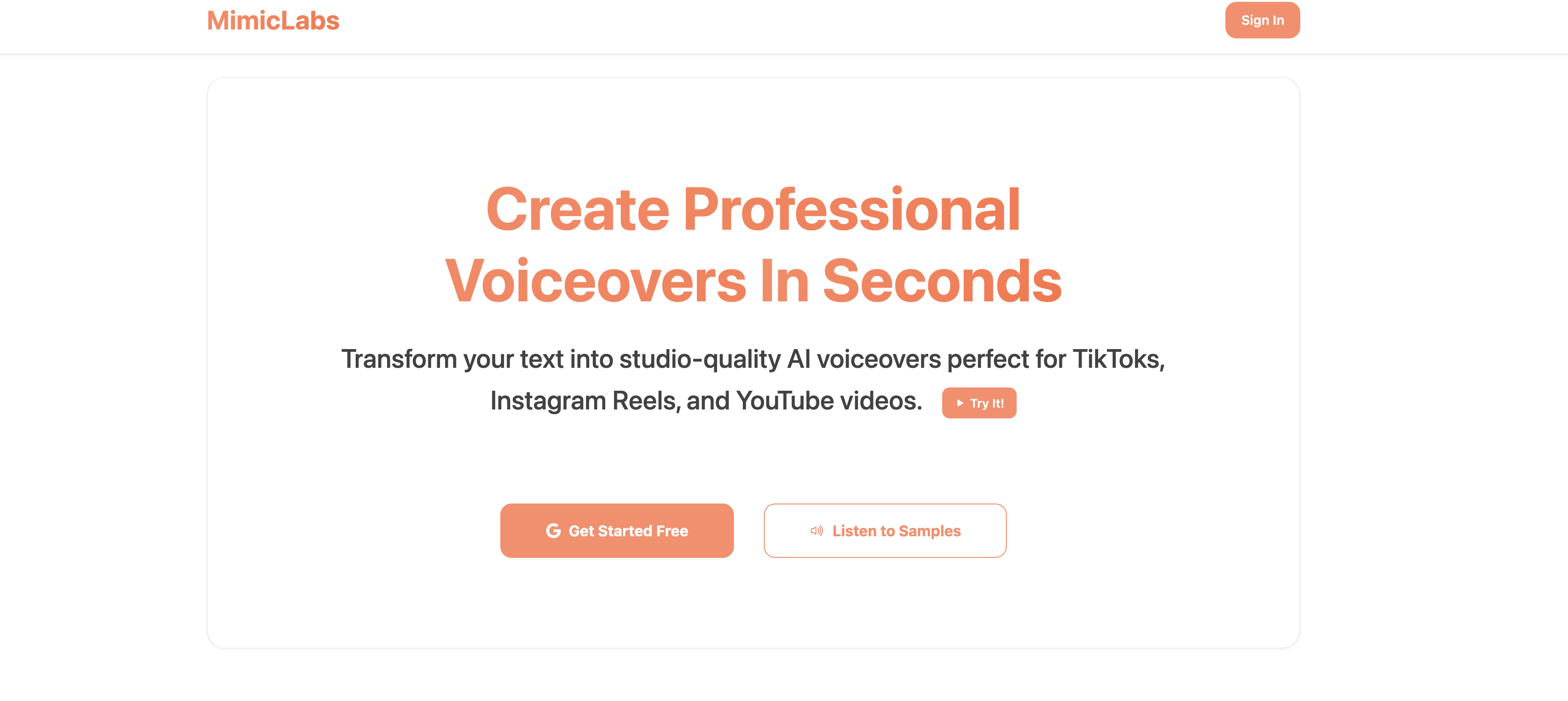 Mimic Labs - AI research and development platform Edinburgh